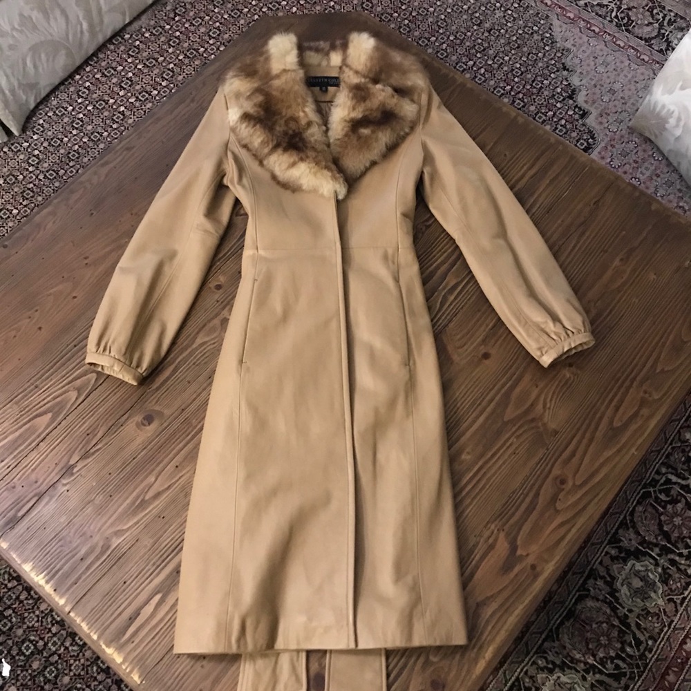 Kenneth Cole Supple Leather Coat